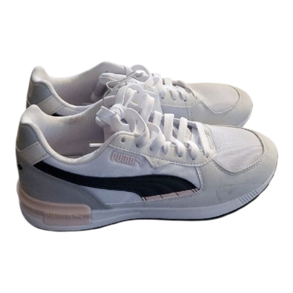 Puma Shoes - Puma Sneakers Women's Size 7-1/2 7.5 White Black Sneakers Grey Pink SOFT…